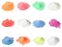 Glow in The Dark Pigment Powder with UV Lamp, Luminous Powder Self Glowing Dye for Painting Crafts Epoxy Resin DIY Nail Art, Festivals, Theme Party, Halloween (0.7oz Each) - 12 Color - Arteztik
