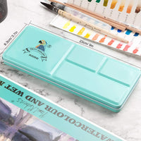 Meiliang - Pintura para acuarela, juego de 36 colores en media sartén con una caja mental y un pincel de agua para artistas, pintura, profesionales y pintores principiantes - Arteztik
