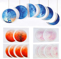 Iriisy - Moldes de resina con forma de luna llena y 3 unidades de pegatinas para moldes epoxi de silicona Crescent - Arteztik
