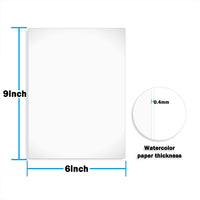 tecunite 120 hojas papel para acuarela Bulk Cold Press Pack de Papel de algodón para watercolorist estudiantes Beginning Artistas, 6 por 9 inches - Arteztik
