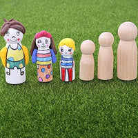 35 piezas de muñecas de madera sin terminar, pequeños cuerpos de muñeca de madera, muñeca de madera de la familia para manualidades - Arteztik
