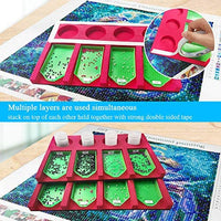 Bandeja organizadora de accesorios de pintura de diamante para adultos, soporte para múltiples botes para bandejas de contenedores de tarros, kit de herramientas de pintura de diamante multilote ideal para regalo para manualidades - Arteztik

