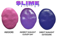 Pigmento en polvo fotocromático activado por el sol, color rosa, cambiando a violeta-azul cuando se expone a la luz UV, perfecto para experimentos de ciencia de limo que cambian de color - Arteztik
