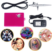 Kit de maquillaje de aerógrafo de luz fijo para cosméticos y sistema compresor para cara, uñas, tatuajes temporales, decoración de pasteles - Arteztik
