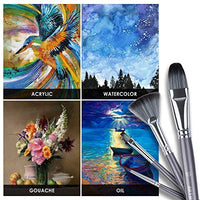 Artify - Juego de 15 pinceles para pintura acrílica de acuarela, incluye estuche de transporte con paleta y 2 esponjas - Arteztik
