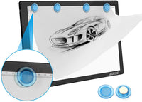 Almohadilla magnética A4 LED Artcraft Tracing Light Pad 4 Caja de luz Ultra Delgado Botones Físicos Control con Función de Memoria USB Pad Animación, Bocetos, Diseño, Stencilling X-ray Visualización W/USB Adaptador - Arteztik
