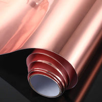 Rollo de vinilo adhesivo cromado brillante adhesivo permanente compatible con Cricut, Silhouette, Cameo y otros cortadores, 100.1 x 4.9 ft (oro rosa) - Arteztik
