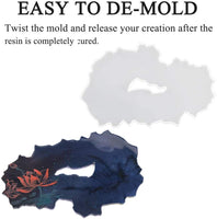 Iriisy - Bandeja grande de resina para molde de silicona, posavasos de ágata hueca irregular de geoda, moldes de fundición epoxi para hacer bricolaje, bandeja de ágata sintética, tabla de servir, posavasos, alfombrillas, decoración del hogar - Arteztik
