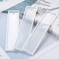 4 moldes rectangulares de gel de sílice translúcido para marcapáginas DIY para hacer joyas de resina epoxi DIY molde de proceso de 5.5 pulgadas - Arteztik
