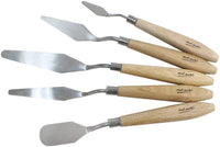 Mont Marte Studio Palette - Juego de cuchillos (5 piezas) Selección de diferentes tamaños y estilos de cuchillos de paleta de acero inoxidable. - Arteztik
