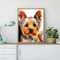 Pintura de diamante 5D para decoración de pared de salón (Tamaño del perro: 12.0 x 16.0 in) - Arteztik
