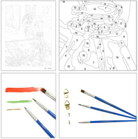 Barisite Pintura por números para adultos, 16 pulgadas de ancho x 20 pulgadas de largo, pintura para dibujar con pinceles, pigmento acrílico, flores silvestres 006, Algodón, HXL-A006-1., L - Arteztik
