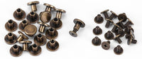 Paquete de 20 juegos remaches de uñas de tornillos de cabeza plana botón Stud, bronce Leathercraft de latón, bricolaje decoración de zapatos de Craft de metal remaches para cinturón bolsa de correa de piel, 8mm - Arteztik
