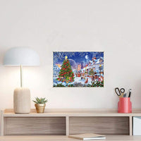 Pintura al óleo por números para adultos y niños, kit de pintura por números de SYNHOK, pintura acrílica con lienzo de 16.0 x 20.0 in para principiantes (calle de nieve) - Arteztik
