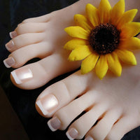 1 par de zapatos de silicona para mujer, tamaño de la vida, para maniqui, pierna, sandalias, sandalias, calcetines, dibujos, juguetes alternativos con uñas. - Arteztik
