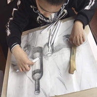 Meikeer - 10 piezas de mezcla de tachuelas y tortillones de papel con 1 sacapuntas de papel de lija, puntero para estudiantes, artistas, herramientas de dibujo de carbón - Arteztik
