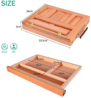 Caballete de mesa ajustable de madera de haya, caballete de escritorio portátil para pintura, bocetos, dibujo con cajón de almacenamiento y 1 paleta de pintura, adecuado para adultos, niños, principiantes y artistas - Arteztik
