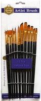 Juego de pinceles de pintura acrílica, 12 pinceles profesionales de nailon, para acuarela, pintura acrílica de gouache, arte de uñas facial, manualidades, lienzo, roca, zapatos, modelo en miniatura y detalles finos - Arteztik

