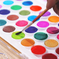 TBC The Best Crafts juego de pintura de acuarela de 36 colores, juego de sartenes de acuarela portátil de viaje con pincel de pintura, tarta de acuarela de calidad estudiantil para niños - Arteztik
