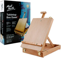 Mont Marte Caballete de mesa para pintura, caballetes de escritorio para niños, adultos y artistas, madera de haya - Arteztik
