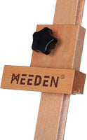 MEEDEN Basic Lyre Studio caballete de madera para pintura, altura ajustable y ángulos de trabajo, soporta lienzo de hasta 48.0 in - Arteztik
