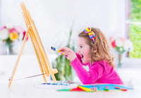 Caballete de pintura Ohuhu de 14 pulgadas de alto con marco en A, juego de caballetes de pintura de madera para niños, artistas, estudiantes, estudiantes, mesa de clase, arte de vuelta a la escuela - Arteztik
