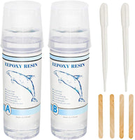 Resina epoxi de resina de cristal transparente y endurecedor Kit de fundición de resina epoxi para joyería de arte, manualidades, revestimiento de madera de mesa - Arteztik
