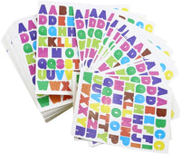 Acmer - 80 hojas de pegatinas de letras coloridas con letras del alfabeto, pegatinas de cartulina para tarjetas de fotos de niños, álbum de fotos - Arteztik
