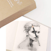 Faxco - Cuaderno de bocetos (A5, 2 unidades, tapa de papel kraft, para dibujo, libro de bocetos en blanco, 128 hojas/paquete, apertura de 180 grados (5.906 x 8.268 in) - Arteztik
