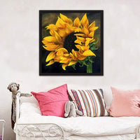 Bemaystar - Kit de pintura de diamante 5D para adultos, broca redonda, bordado, punto de cruz, manualidades, decoración de pared, girasol en el viento, 11.8 × 11.8 pulgadas - Arteztik
