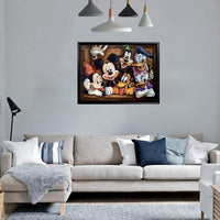 Karyees Kit de pintura por números de 20.0 x 16.0 in, pintura al óleo por números Mickey &Duck DIY lienzo por números de pintura acrílica, kits de manualidades para decoración de pared del hogar, Mickey Mouse y Donald Duck - Arteztik
