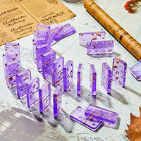 2 Pieces Domino Mold and Domino Tray Mold Set 28 Cavities Domino Silicone Resin Mold Domino Tile Rack Epoxy Mold with 3 Boxes Metallic Foil Flakes for Candy Soap Clay Chocolate Pendants DIY Crafts - Arteztik
