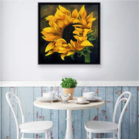 Bemaystar - Kit de pintura de diamante 5D para adultos, broca redonda, bordado, punto de cruz, manualidades, decoración de pared, girasol en el viento, 11.8 × 11.8 pulgadas - Arteztik
