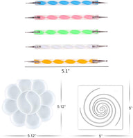 Juego de 41 herramientas de punteado de mandala de HFBlins, herramientas de pintura, pinceles y bandeja de pintura para lienzo, rocas y manualidades, suministros de arte de dibujo, manualidades para niños, arte de uñas, pintura - Arteztik
