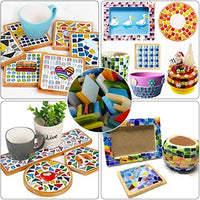 Yisau - Juego de azulejos de mosaico de vidrio para manualidades (1000 unidades, para decoración del hogar o manualidades de mosaico de bricolaje (rombo) - Arteztik

