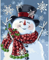 Blovec DIY pintura por números para adultos acrílico pintura al óleo por números kits de arte manualidades para la decoración de la pared del hogar 16 x 20 pulgadas (muñeco de nieve con sombrero) - Arteztik

