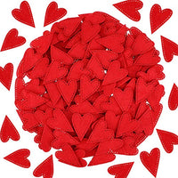 Willbond - 300 pegatinas de fieltro con forma de corazón para el día de San Valentín, Rojo - Arteztik
