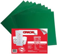(5), (10) o (25) hojas de 12.0 in x 12.0 in – Vinilo adhesivo para manualidades Oracal 651 verde para crickut, silueta, cameo, cortadores de manualidades, impresoras y calcomanías – Acabado brillante y exterior y permanente - Arteztik

