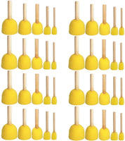 wfplus 40pcs 5 tamaños, redondo, juego de cepillo para polvo de esponja de espuma de pintura niños herramientas de pintura esponja Stippler Set para pintar manualidades y bricolaje - Arteztik
