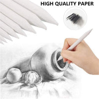 19 piezas de mezcla de tachuelas y tortillones de papel Art Blenders con papel de lija sacapuntas puntero para estudiante Artista carbón bocetos herramientas de dibujo - Arteztik
