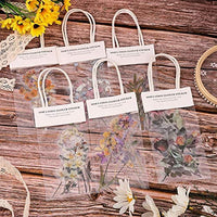 NogaMoga - Juego de 6 pegatinas decorativas con diseño de flores, diseño de plantas de la naturaleza, tamaño grande, pegatinas decorativas transparentes con forma especial para álbumes de recortes, arte, manualidades, diarios de balas - Arteztik
