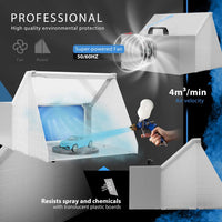 VIVOHOME Kit de cabina de pintura portátil con aerógrafo y 3 luces LED, mesa giratoria y manguera de filtro para modelo de tarta, manualidades, juguete para uñas - Arteztik
