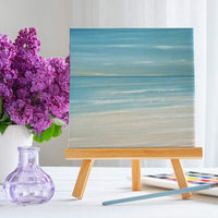 5 paquetes de caballete con juegos de lienzo, lienzo de 10 x 10 pulgadas y caballete de madera de 12 pulgadas, expositor de mesa, juego de pintura de artes y manualidades para niños y adultos - Arteztik
