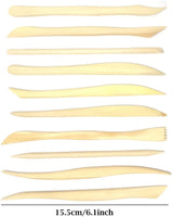 Honbay 10 piezas de herramientas de modelado de madera de doble extremo para cortar, tallar y suavizar arcilla. - Arteztik
