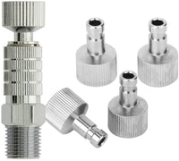ABEST - Adaptador de liberación de acoplador de desconexión rápida para aerógrafo con 5 conectores macho, 1/8" M-F - Arteztik
