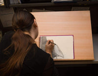 SoHo Urban Artist - Mesa de dibujo ajustable de madera maciza extragrande y caballete para bocetos - acabado natural 19.75" x 30". - Arteztik
