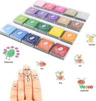 Almohadillas de tinta para manualidades, 20 colores, arcoíris, para regalos, para sellos, papel, tela de madera - Arteztik
