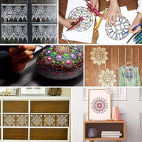 Outivity - 56 plantillas de mandala para pintar sobre madera, rocas, telas, metal, muebles y paredes, flexibles y reutilizables (3,6 x 3,6 pulgadas) - Arteztik
