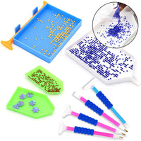 Petuol - Juego de 60 herramientas de pintura con diamantes 5D, accesorios de pintura para bricolaje, arcilla adhesiva para el día de San Valentín, kit de bandejas y herramienta de reparación, rodillo de pintura de diamantes, caja de bordado para adultos o - Arteztik
