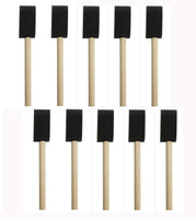Penta Angel Esponja de pintura de espuma negra, 10 unidades, 1 pulgada, mango de madera, pincel de pintura, esponjas de acuarelas, herramientas de pintura para arte y manualidades, arcilla de cerámica, limpieza de pared - Arteztik
